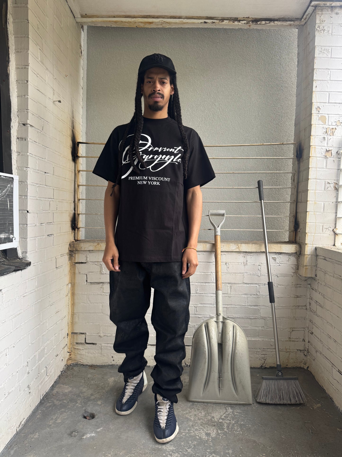 Script Tee Black