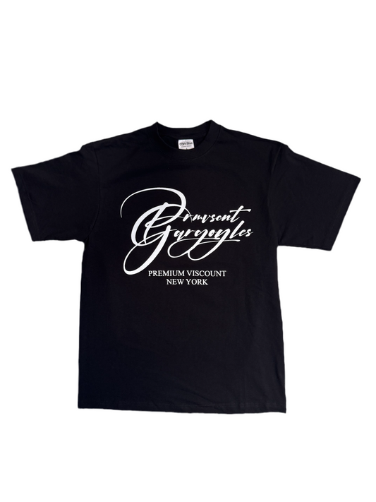 Script Tee Black